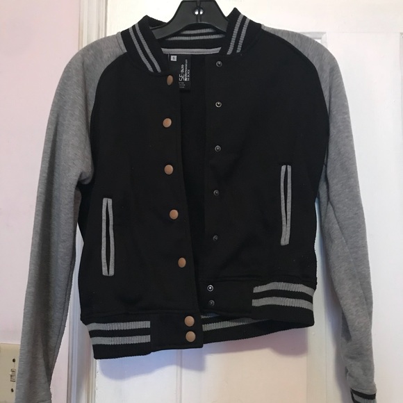 Macy's Jackets & Blazers - ✨Black and Grey Varsity Jacket✨